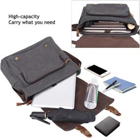 img 1 attached to S ZONE Messenger Shoulder 13 3 15Inch Briefcase Laptop Accessories in Bags, Cases & Sleeves