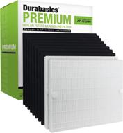 🌀 durabasics ap-1512hh hepa filters - compatible with coway ap-1512hh filter replacement | 2 hepa filters & 8 pre-cut carbon prefilters | coway ap-1512hh & filter replacement compatible логотип