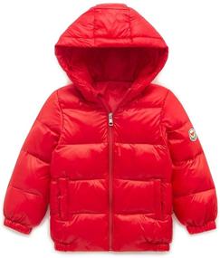 img 4 attached to Warm Hooded Puffer Jacket for Kids and Teens - Simplee Kids Little Boys and Girls Winter Light Down Coat Outwear for 2-8 Years