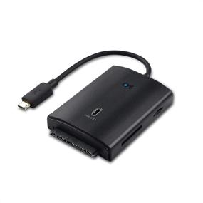 img 4 attached to 10Gbps USB C Hub with USB-A, USB-C, MicroSD and UHS-II SD Card Reader, 2.5 3.5 Inch SATA Hard Drive Reader - Thunderbolt 4 / USB4 / Thunderbolt 3 Port Compatible by Cable Matters