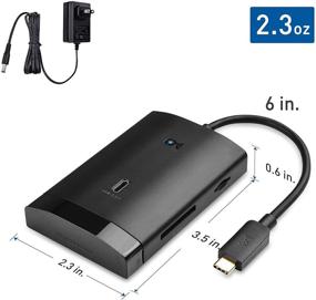 img 3 attached to 10Gbps USB C Hub with USB-A, USB-C, MicroSD and UHS-II SD Card Reader, 2.5 3.5 Inch SATA Hard Drive Reader - Thunderbolt 4 / USB4 / Thunderbolt 3 Port Compatible by Cable Matters
