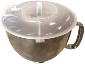 img 1 attached to 🥣 DR. ORGANIZER Нержавеющая 3-в-1 Крышка от брызг для миски Kitchen Aid 4.5 - Защита от беспорядка, Запатентованная, Герметичное закрытие, 1 кварт (Прозрачная)