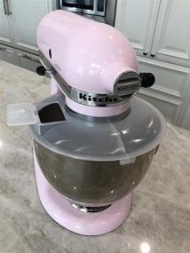 img 2 attached to 🥣 DR. ORGANIZER Нержавеющая 3-в-1 Крышка от брызг для миски Kitchen Aid 4.5 - Защита от беспорядка, Запатентованная, Герметичное закрытие, 1 кварт (Прозрачная)