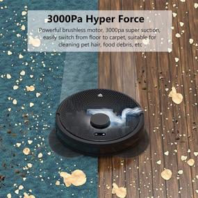 img 3 attached to 🤖 TECBOT S3 Robot Vacuum Cleaner: Laser Navigation, 3000Pa Suction Power, Wi-Fi & Alexa, Ideal for Pet Hair, Floors, and Carpets