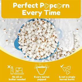 img 3 attached to The Original Popco Silicone Microwave Popcorn Popper with Handles | Popcorn Maker Bowl | Collapsible and Dishwasher Safe | BPA Free | Available in 15 Vibrant Colors – Light Blue