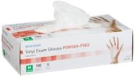 🧤 mckesson mck11131310 nonsterile powder free vinyl exam gloves, medium, ambidextrous, smooth clear texture (not chemo approved) logo