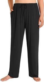 img 4 attached to 🌙 Esenchel Women's Plus Size Pajama Pants: Premium Bamboo Rayon Sleepwear for Comfortable Nights
