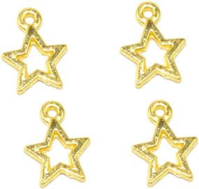 img 2 attached to ⭐️ Yansanido Pack of 50 Gold Alloy Antique Stars Charms Pendants for Bracelet and Necklace Making (50pcs Gold Stars)