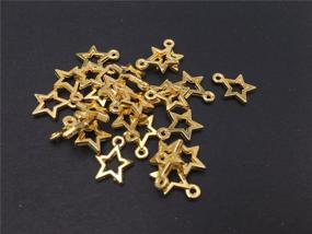 img 1 attached to ⭐️ Yansanido Pack of 50 Gold Alloy Antique Stars Charms Pendants for Bracelet and Necklace Making (50pcs Gold Stars)