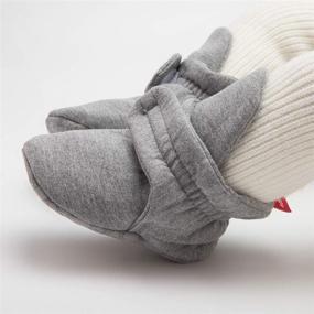 img 3 attached to 👶 COUCOU Baby Booties: Comfy Cotton Infant Shoes with Non-Skid Sole, Grippers, and Soft Ankle Support for Boys and Girls