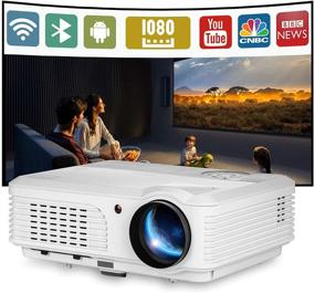 img 4 attached to 📽️ EUG Bluetooth LCD HD Video Projector: High-Lumen Home Theatre with Android, WiFi, Airplay & E-Share for Smartphone, DVD, Laptop, TV Stick, PS4