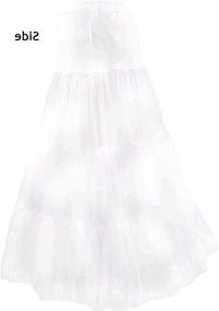 img 2 attached to 👗 Girls Candyland Petticoat Skirt: Perfect Underskirt for Formal Dress and Costume - Kids White Half Slip Poodle Skirt