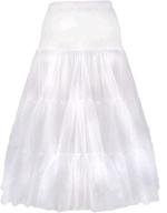 👗 girls candyland petticoat skirt: perfect underskirt for formal dress and costume - kids white half slip poodle skirt logo