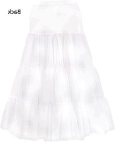 img 3 attached to 👗 Girls Candyland Petticoat Skirt: Perfect Underskirt for Formal Dress and Costume - Kids White Half Slip Poodle Skirt