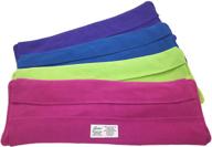 🧽 washable reusable wet mop pads by xanitize - 2 sided fleece & terry cloth (4-pack, x-large, purple, blue, green, pink) logo