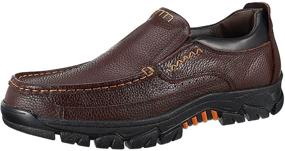 img 4 attached to CREPUSCOLO Genuine Non Slip Flexible Numeric_8 Men's Shoes in Loafers & Slip-Ons