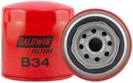 🔍 фильтр масляный baldwin b34 spin-on, 3-7/8"x3-11/16"x3-7/8 логотип