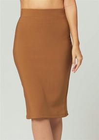 img 1 attached to 👗 Upgrade Your Wardrobe with our Premium Stretch Pencil Skirt for Women - Perfect for Suiting & Blazers