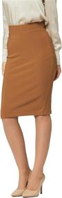 img 4 attached to 👗 Upgrade Your Wardrobe with our Premium Stretch Pencil Skirt for Women - Perfect for Suiting & Blazers