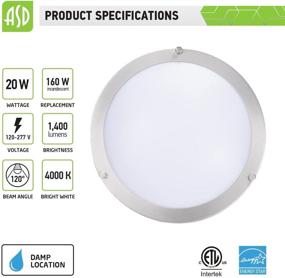 img 3 attached to ASD 12 Inch LED Flush Mount Ceiling Light