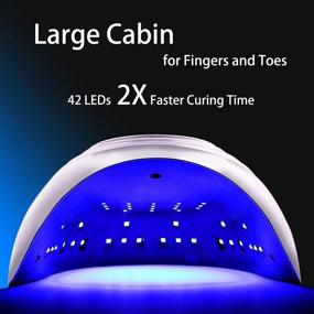 img 3 attached to Silver A1 UV LED Nail Lamp - 120W 🔆 Gel Polish Curing Nail Dryer with 42 LEDs & 4 Timers