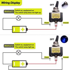 img 1 attached to 🚗 Twidec/3Pcs Rocker Lighted Toggle Switch 30A 12V DC SPST ON/Off 3Pin Car Automative Boat with Blue LED Illuminated Light - High-Quality and Durable