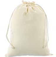 👜 cleverdelights cotton bags - 12x16 inches - pack of 10 premium muslin drawstring bags logo