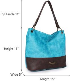 img 3 attached to 👜 Stylish and Functional: Wrangler Hobo Bags for Women Leather Tote Bag – Fashionable Satchel Purse with Shoulder Strap, Top Handle, and Montana West Quality