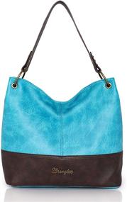 img 4 attached to 👜 Stylish and Functional: Wrangler Hobo Bags for Women Leather Tote Bag – Fashionable Satchel Purse with Shoulder Strap, Top Handle, and Montana West Quality