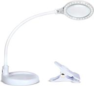 🔍 brightech lightview pro flex 2 in 1: powerful magnifier lamp with led light - base stand & clamp included - ideal for reading, crafting, and hobbies логотип