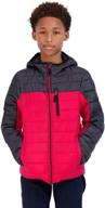 🧥 boys' zeroxposur puffer jacket with elastic fleece lining logo