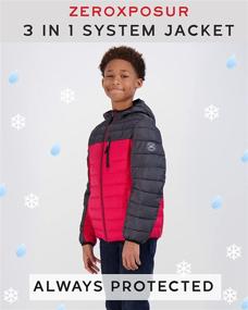 img 2 attached to 🧥 Boys' ZeroXposur Puffer Jacket with Elastic Fleece Lining