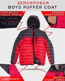 img 3 attached to 🧥 Boys' ZeroXposur Puffer Jacket with Elastic Fleece Lining