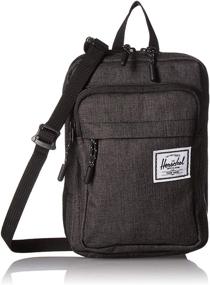 img 4 attached to 👜 Herschel Form Cross Body Bag, Black Crosshatch, Large: The Ultimate Accessory [10568-02090-OS]