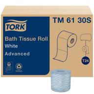 🧻 туалетная бумага tork advanced tm6130s, двухслойная, 4x3,75 дюйма, белая (пакет из 48 рулонов, 500 листов в рулоне, общее количество листов - 24 000) логотип