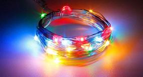 img 1 attached to 🌟 Multicolor 1M LED Starry String Lights: 3 Sets of Fairy Lights for Wedding or Christmas Party Table Decorations