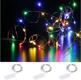 img 4 attached to 🌟 Multicolor 1M LED Starry String Lights: 3 Sets of Fairy Lights for Wedding or Christmas Party Table Decorations