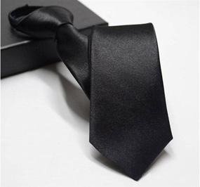 img 3 attached to 👔 2 Pack Boys Zipper Ties with Adjustable Neck Strap - Pre-Tied Clip-On Neckties for Boys and Girls (Black)