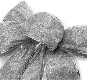 img 1 attached to Christmas Bows Wrapping Silver Glitter