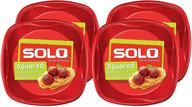 🍽️ solo cup company red party plastic plates, 10in - 120 count logo