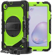 📱 sibheitu galaxy tab a 8.4 case 2020 with screen protector & pen holder: durable, rugged protective cover in green for kids, with stand, handle & shoulder strap logo