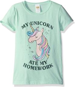 img 1 attached to 🦄 Unicorn Ate My Homework Tee for Girls - LOST GODS Graphic T-Shirt