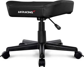 img 3 attached to AKRacing Footstool Leather Height Adjustable Ottoman