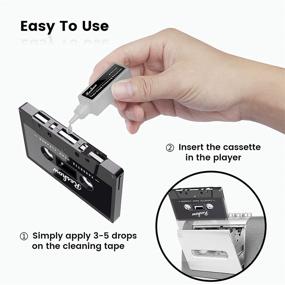 img 3 attached to Reshow Audio Tape Cassette Head Cleaner with 1 Cleaning Fluids Care Wet Maintenance Kit for Cassette Tape Players, Boomboxes, Decks, and Recorders