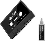 reshow audio tape cassette head cleaner with 1 cleaning fluids care wet maintenance kit for cassette tape players, boomboxes, decks, and recorders logo