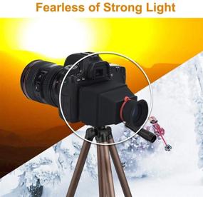 img 3 attached to 📷 Acouto Camera Viewfinder Magnifier 3.2inch LCD Viewfinder 3X Magnification Photography Hood Loupe Camera Screen Sunshade Hood Accessory for DSLR Mirrorless Cameras