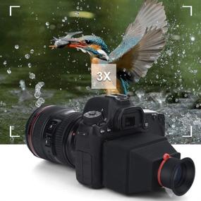 img 1 attached to 📷 Acouto Camera Viewfinder Magnifier 3.2inch LCD Viewfinder 3X Magnification Photography Hood Loupe Camera Screen Sunshade Hood Accessory for DSLR Mirrorless Cameras