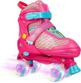 img 4 attached to 👟 VERENO Kids Roller Skates: Adjustable Light-Up Wheels for Girls and Boys, Ages 3-12 - Perfect Women's Gift!