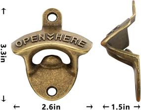 img 2 attached to 🍺 YKLIGTN 3 Pcs Vintage Bronze Wall Mounted Beer Bottle Openers, Suitable for Bars, Hotels, and Homes - Latest Design (bronze, pack of 3)