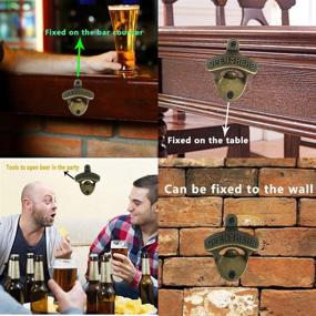 img 1 attached to 🍺 YKLIGTN 3 Pcs Vintage Bronze Wall Mounted Beer Bottle Openers, Suitable for Bars, Hotels, and Homes - Latest Design (bronze, pack of 3)